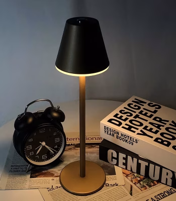 Lampe de table LED rechargeable Noire Nordic