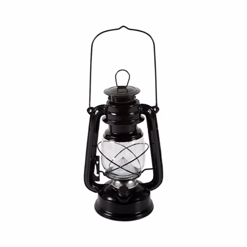 Lanterne solaire rechargeable rétro noire Mara