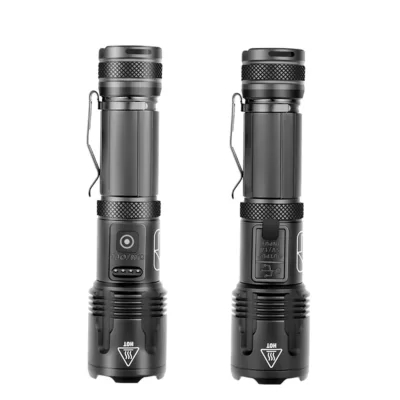 Face avant et arrière de la lampe torche Attack