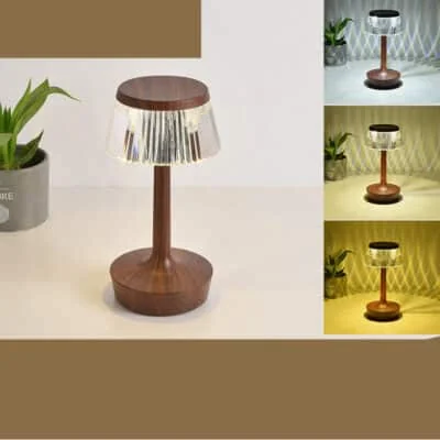 Intensité lumineuse lampe de table bois Victoria