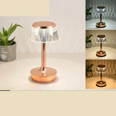 Intensité lumineuse lampe de table rose Victoria