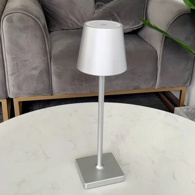 Lampe de table LED argent Gloria-2