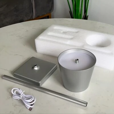 Lampe de table LED argent Gloria-3