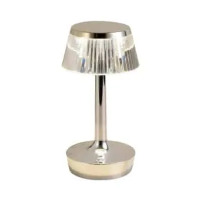 Lampe de table cristal argent Victoria