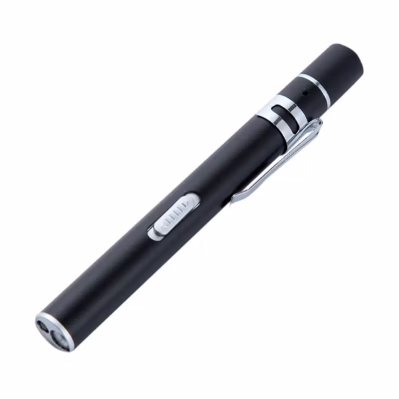 Lampe rechargeable stylo noire Pupil