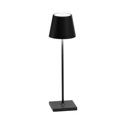 Veilleuse de table rechargeable noire Gloria