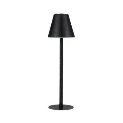Lampe de table LED rechargeable noire Nordic