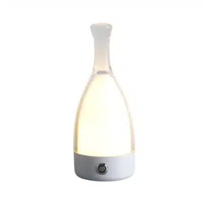 Lampe de table transparente blanche Bottle