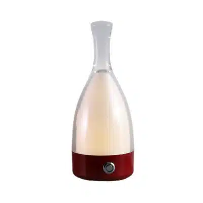 Lampe de table transparente rouge Bottle