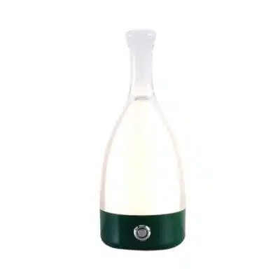 Lampe de table transparente verte Bottle