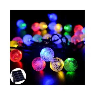 Guirlande solaire rechargeable crystal multicolore