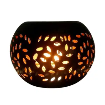 Lampe solaire à poser LED noire