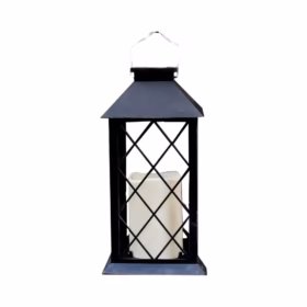 Lanterne solaire à suspendre noire