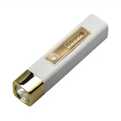 Lampe de poche rechargeable dorée PowerBank
