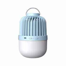 Lampe enceinte bluetooth camping bleue