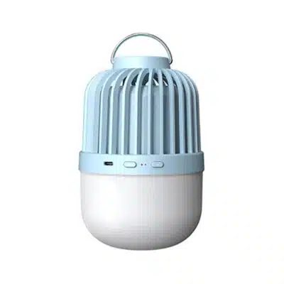 Lampe enceinte bluetooth camping bleue