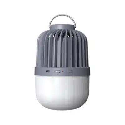 Lampe enceinte bluetooth camping noire