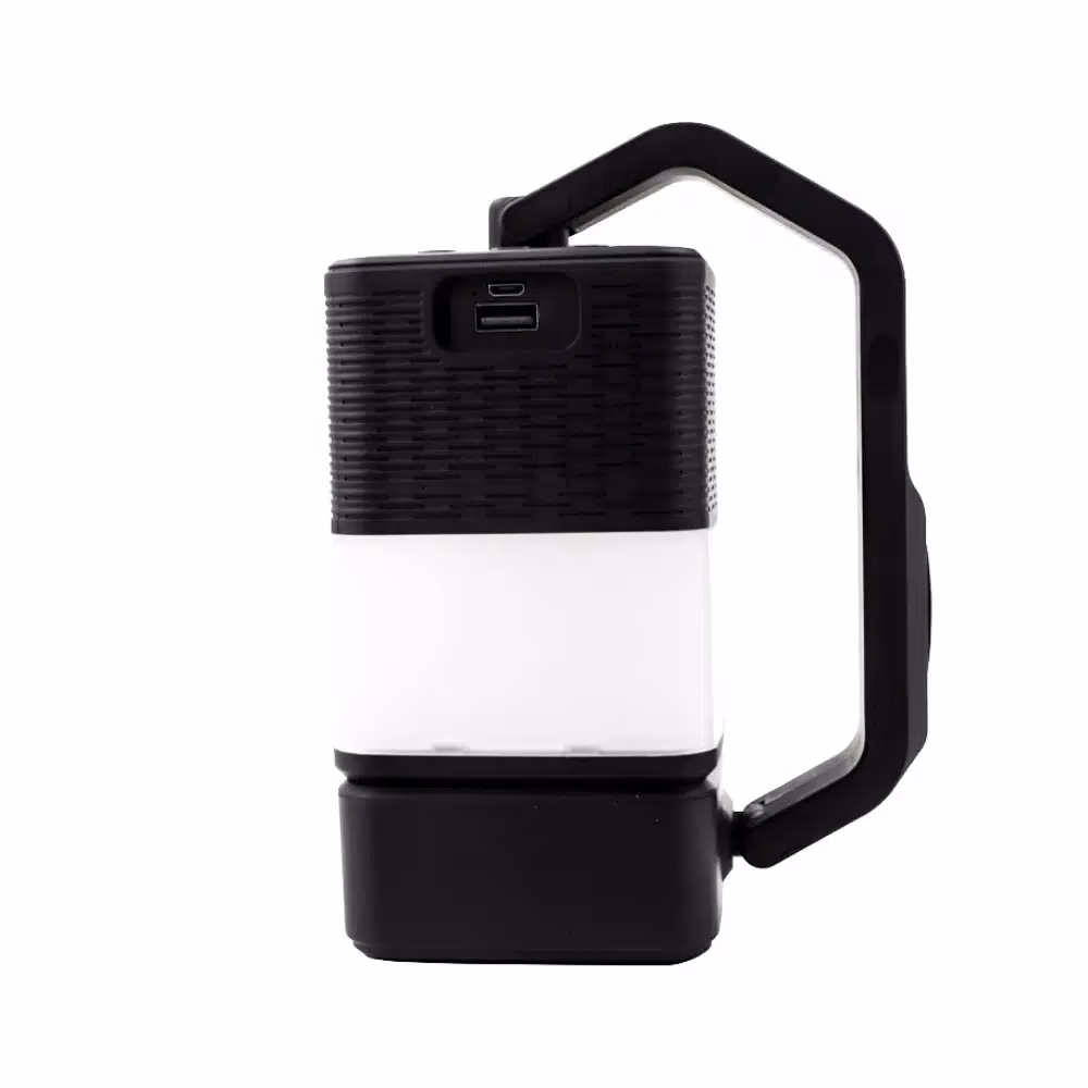 Lampe enceinte bluetooth pliable noire Lampe enceinte bluetooth pliable noire