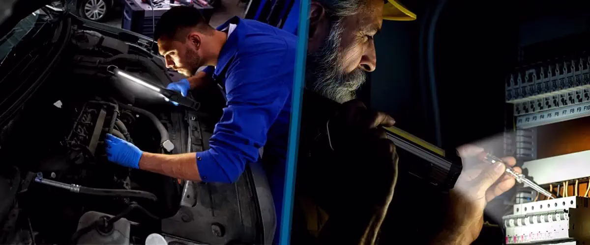 Baladeuse LED dans son outillage