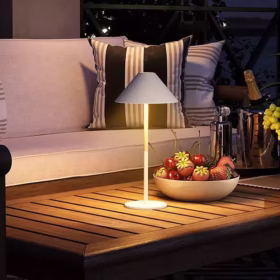 Lampe à poser blanche rechargeable Hato-1