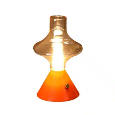 Lampe de table rechargeable vintage orange Keros