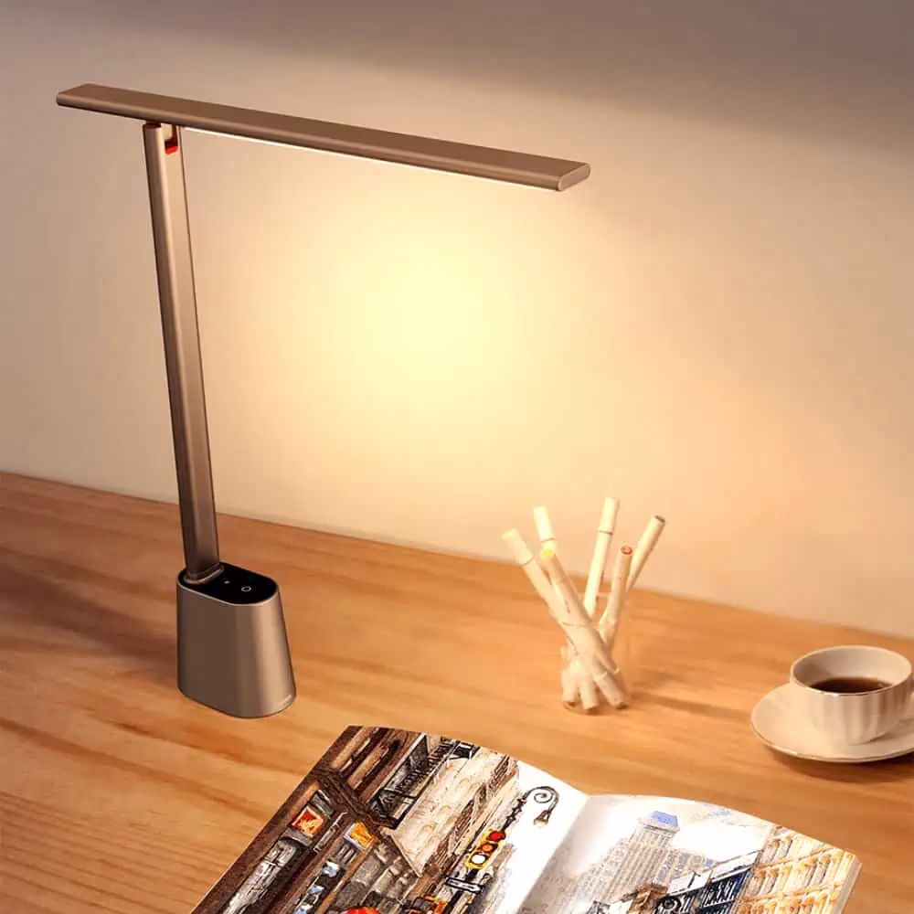 Lampe de bureau rechargeable moderne Baseus grise-1
