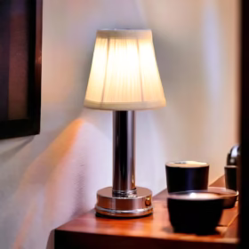 Lampe de table sans fil Velia argent-2