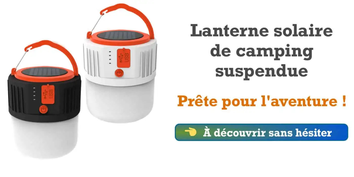 Lanterne solaire de camping suspendue