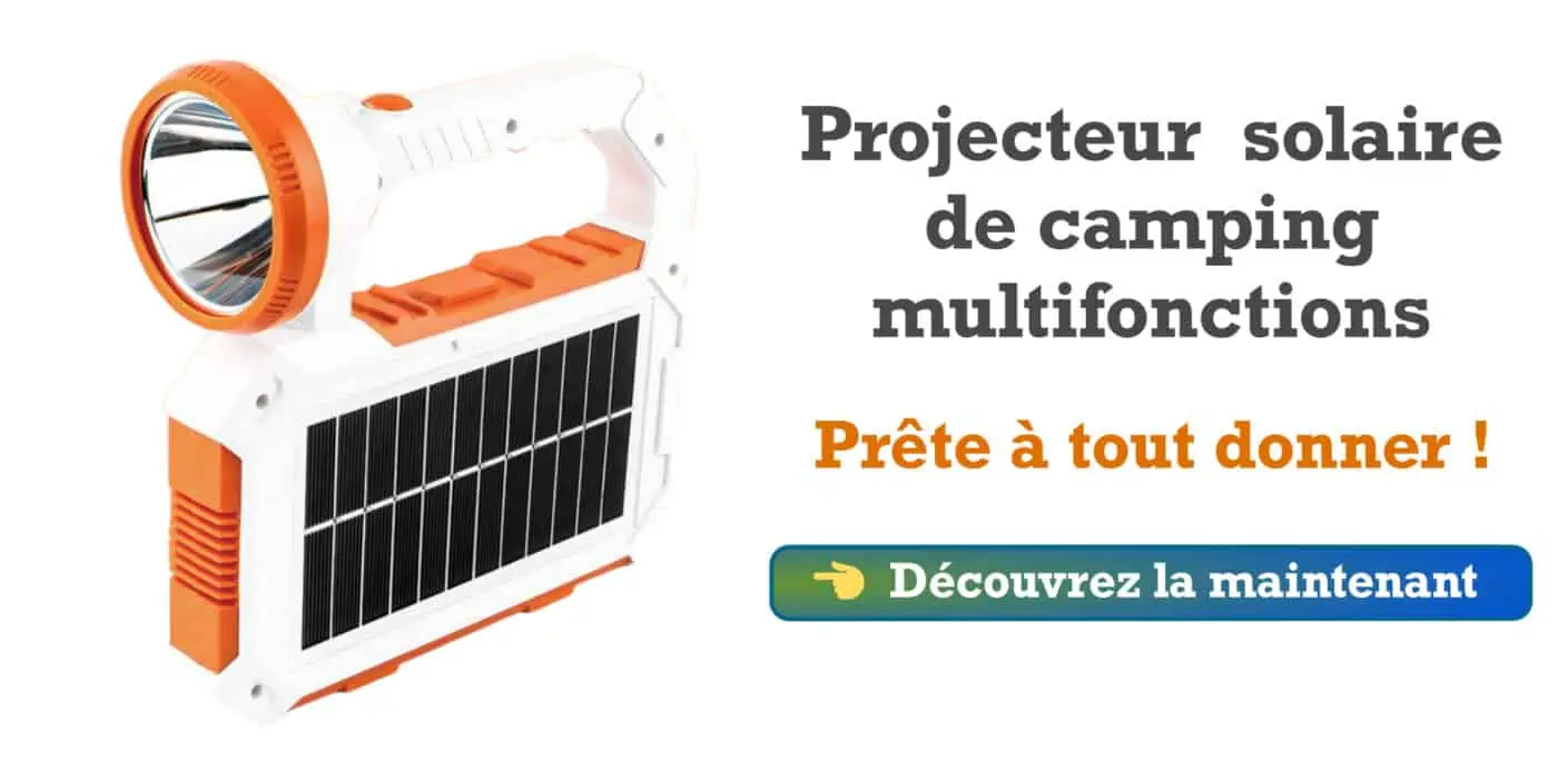Projecteur solaire de camping multifonctions