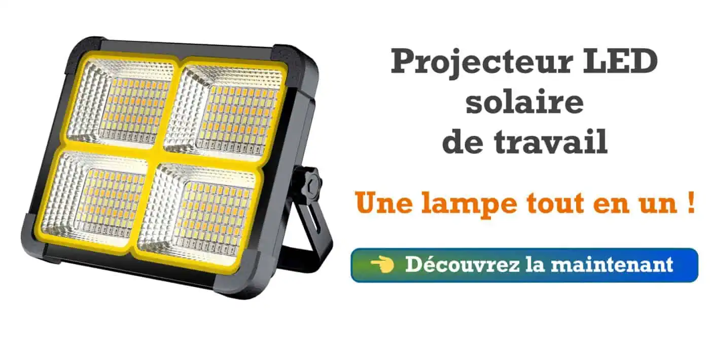 Projecteur LED solaire de travail