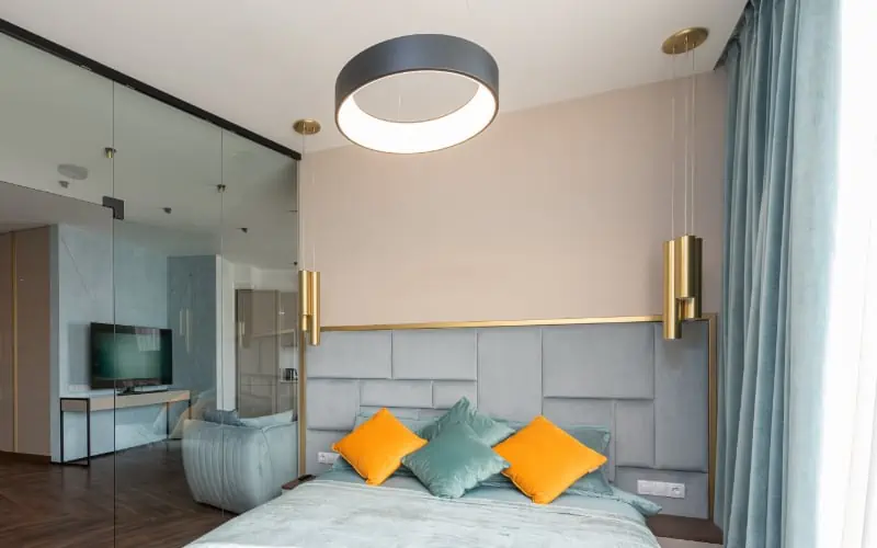 Lampe de chevet doré suspension