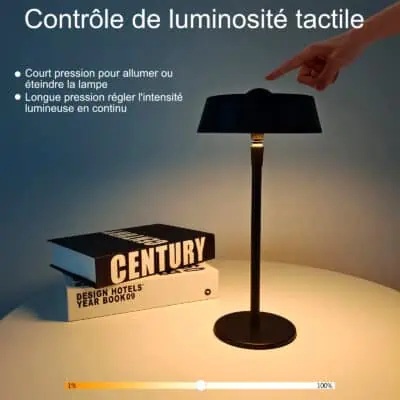 Lampe de table led rechargeable Belina-3