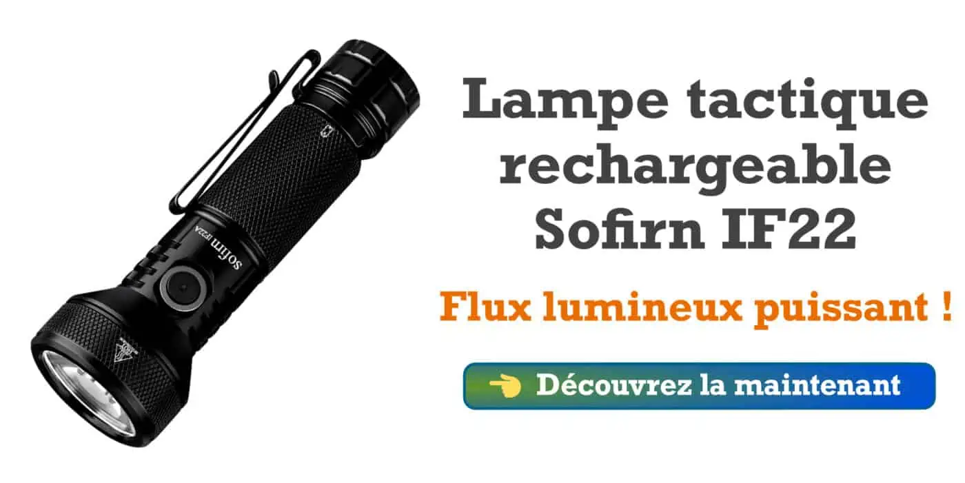 Lampe tactique rechargeable puissante Sofirn IF22