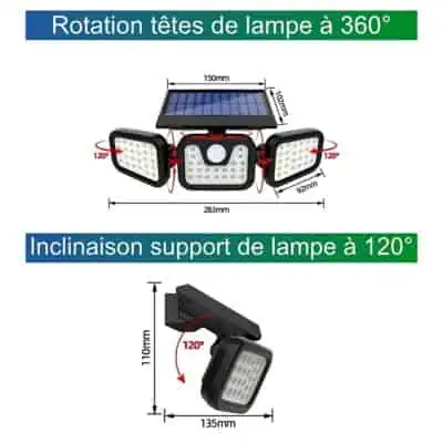 Rotation des têtes de la lampe Obra