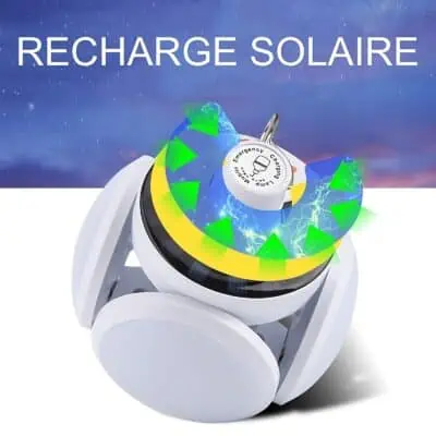 Recharge solaire du plafonnier Quebra