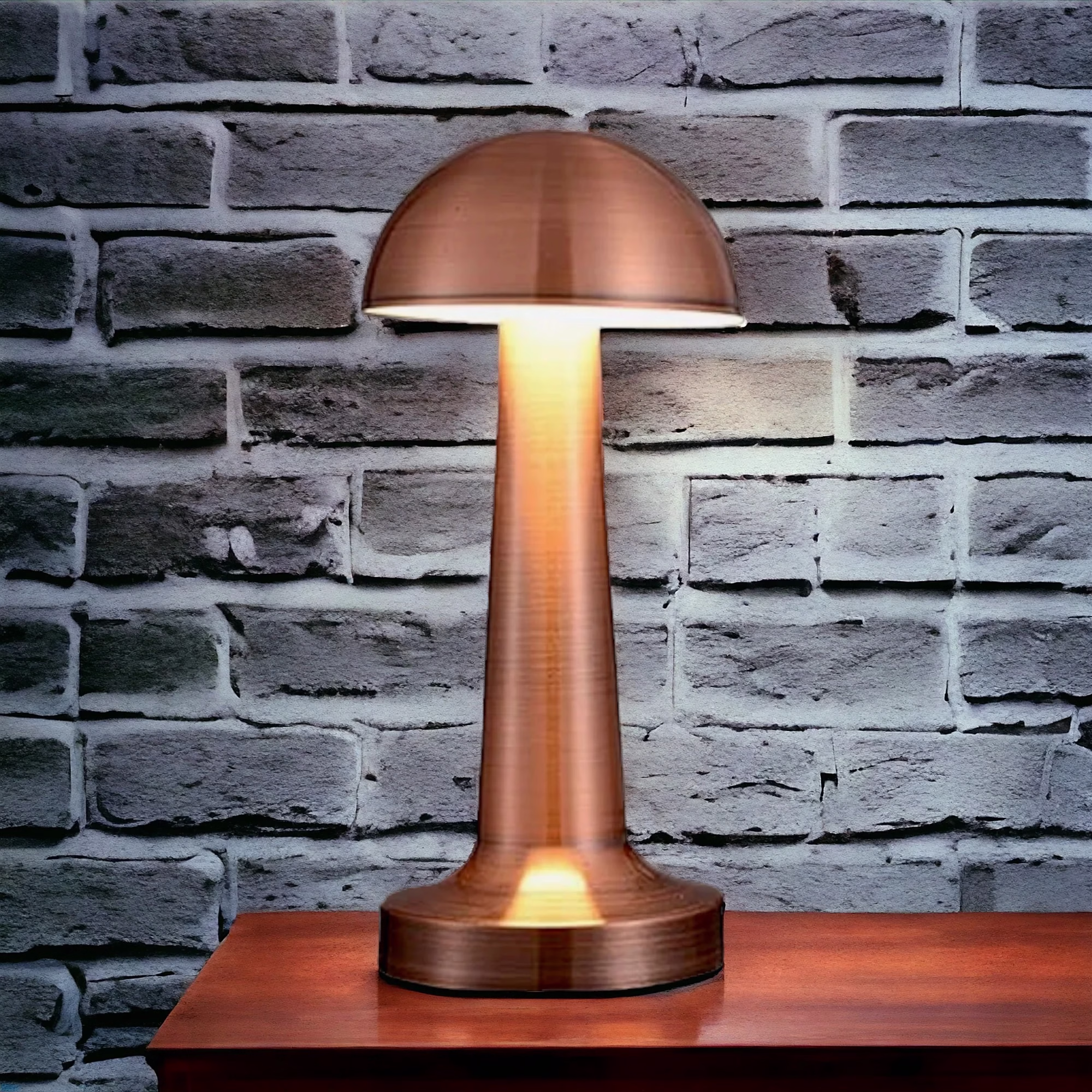 Lampe de table rechargeable sans fil bronze Calia Lampe de table rechargeable sans fil bronze Calia