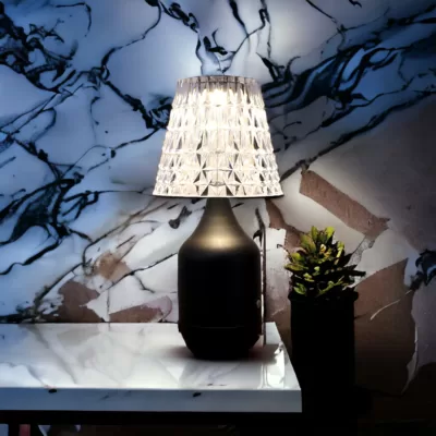 Lampe de table sans fil rechargeable USB noire Livia-5