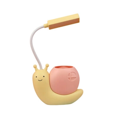 Lampe de bureau enfant rechargeable jaune Carola