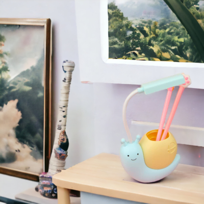 Lampe de bureau enfant rechargeable bleue Carola-6