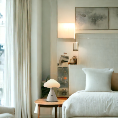 Lampe de chevet sans fil blanche Champi-cloud-1