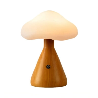 Lampe de chevet sans fil bois Champi-cloud