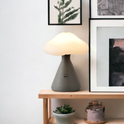 Lampe de chevet sans fil grise Champi-cloud-1