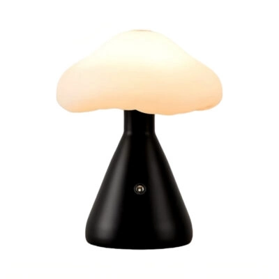 Lampe de chevet sans fil noire Champi-cloud