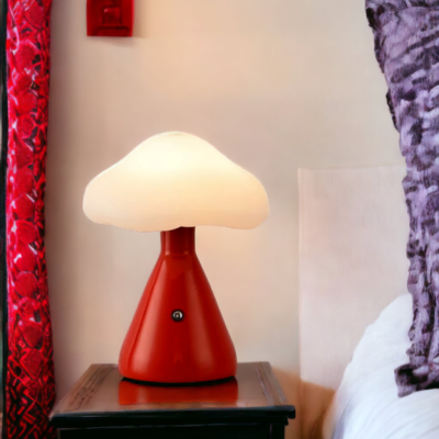 Lampe de chevet sans fil rouge Champi-cloud-2