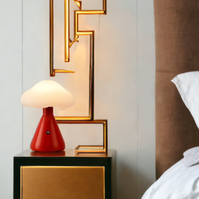 Lampe de chevet sans fil rouge Champi-cloud-5