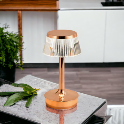 Lampe de table cristal rose Victoria-4