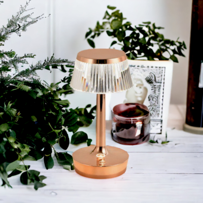 Lampe de table cristal rose Victoria-5