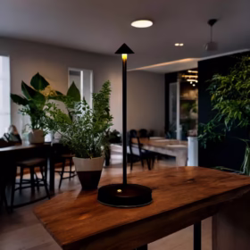 Lampe de table sans fil originale noire Rosia