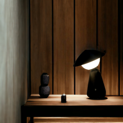 Lampe rechargeable USB design noire Hanoïa-12