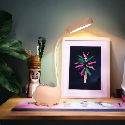 Lampe de bureau enfant rose Diplodoc-2